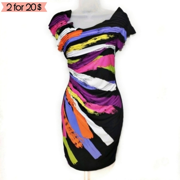 Rampage Dresses & Skirts - Rampage | Multicolored Ruched Bodycon Dress